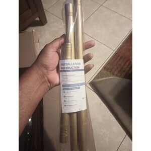 Nickel Curtain Rods for Windows 16 to 48 or 60 Inches Max Adjustable